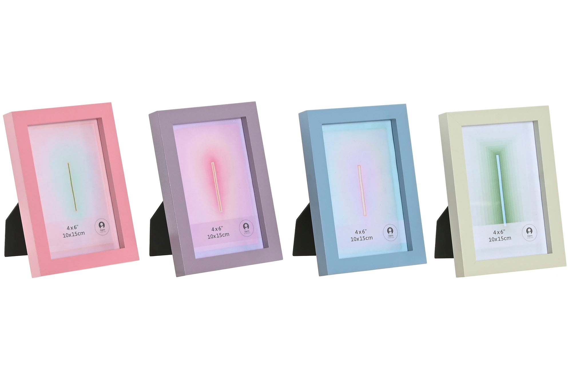 MARCO FOTO 10X15 MDF CRISTAL 12X2X17 4 SURT. - Imagen 1