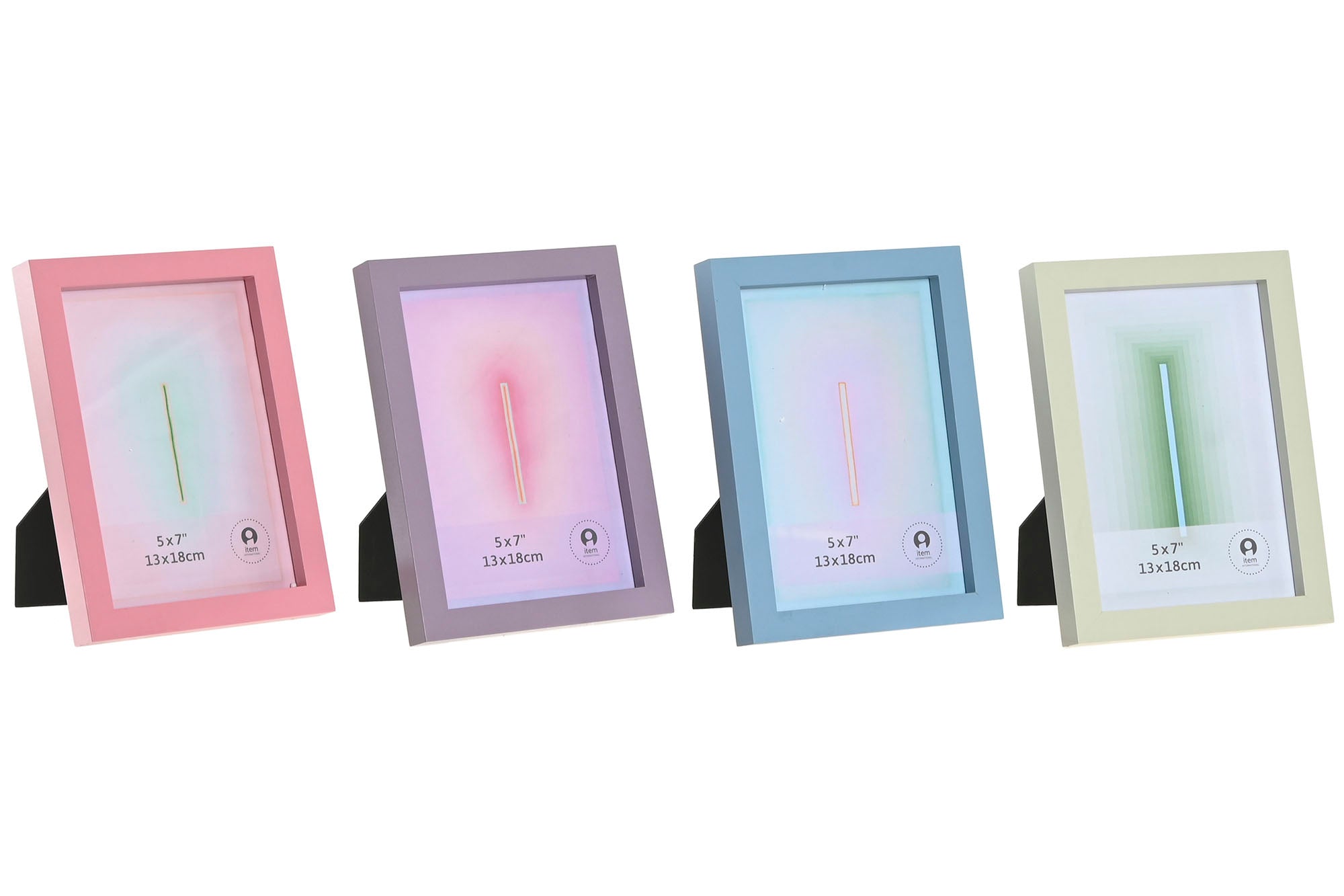 MARCO FOTO 13X18 MDF CRISTAL 20X2X15 4 SURT. - Imagen 1