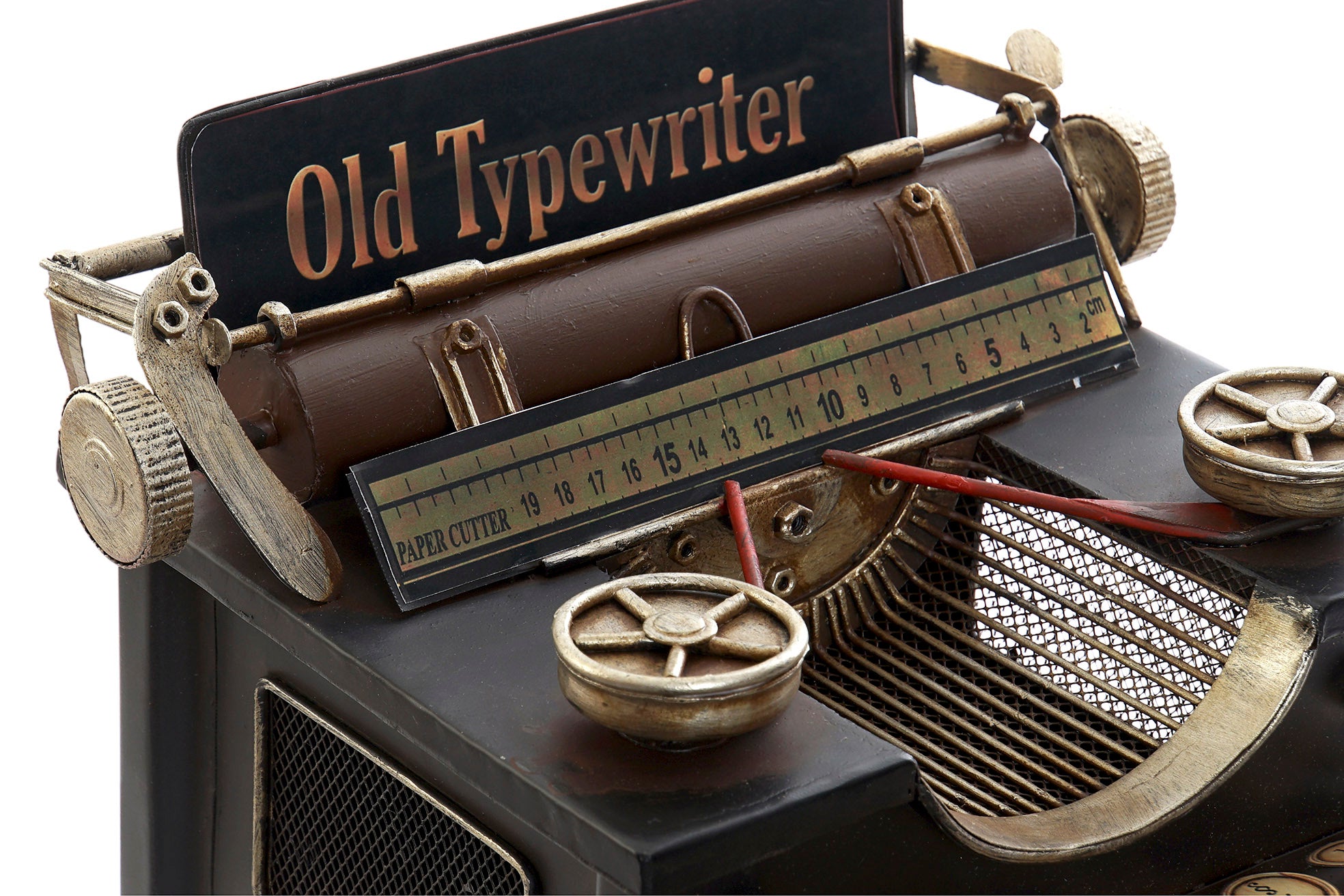 FIGURA METAL 24X26X15 MAQUINA NEGRO - Imagen 1