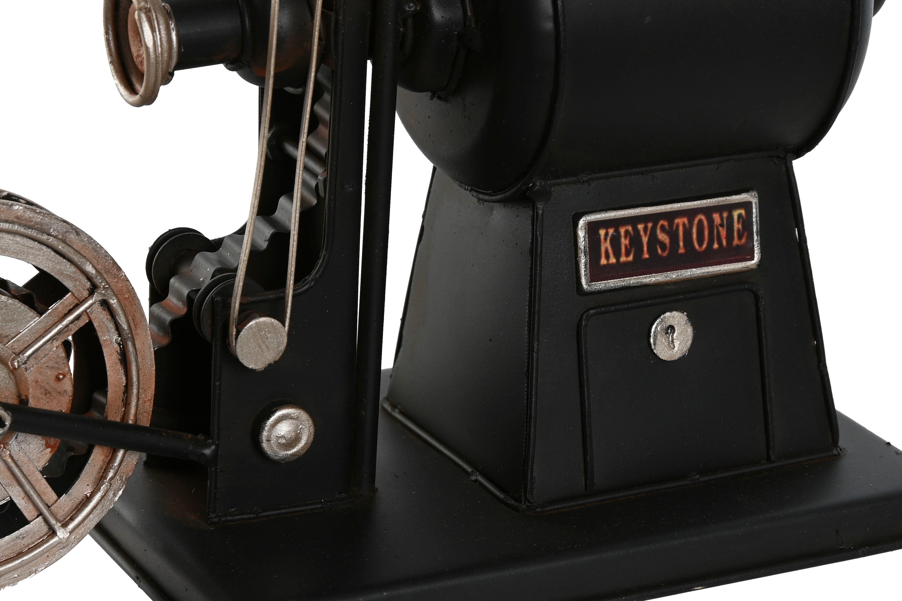 DECORACION METAL 23,5X11X24,5 CINEPROYECTOR NEGRO - Imagen 1