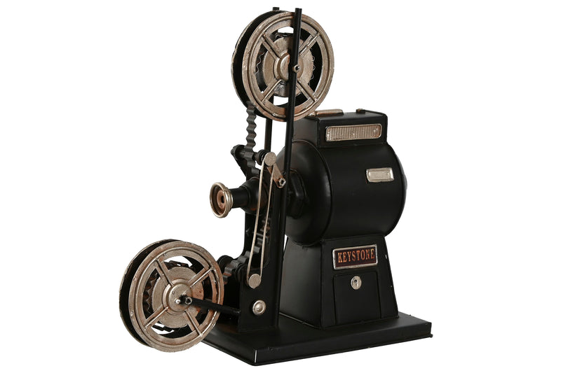 DECORACION METAL 23,5X11X24,5 CINEPROYECTOR NEGRO - Imagen 3