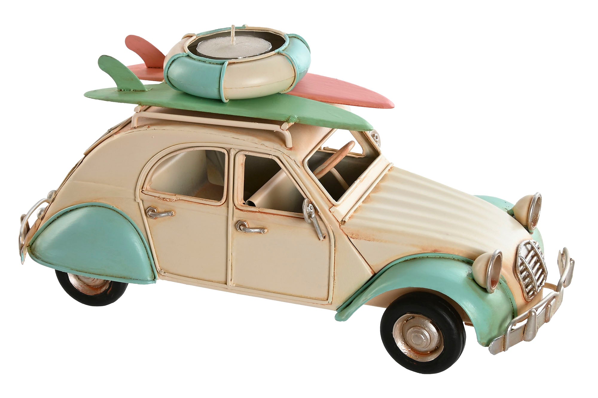 VEHICULO DECORACION METAL 28X11X11,5 3 SURT. - Imagen 4