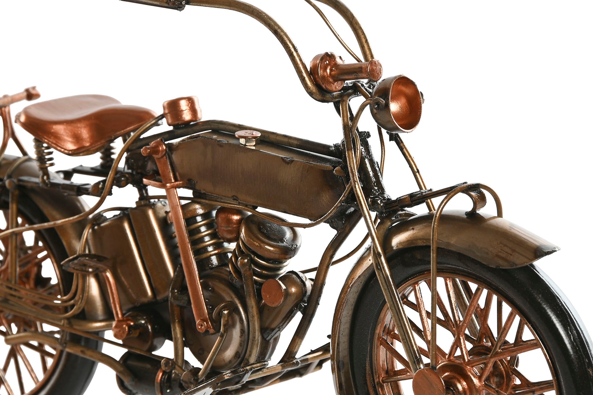 VEHICULO DECORACION METAL 31X8X15 MOTO PLATEADO - Imagen 2