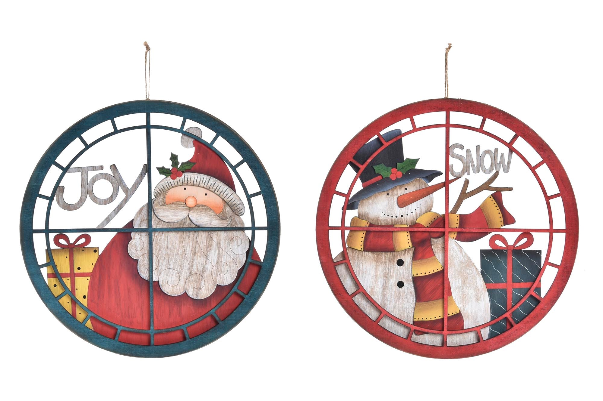 DECORACION COLGANTE MADERA 33,5X1,2X33,5 2 SURT. - Imagen 2