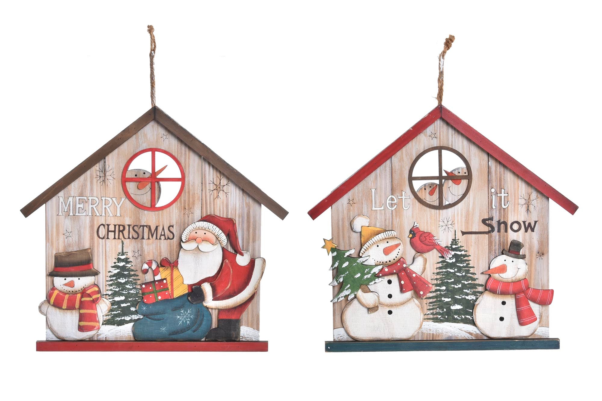 DECORACION COLGANTE MADERA 30X2X28 2 SURT. - Imagen 1