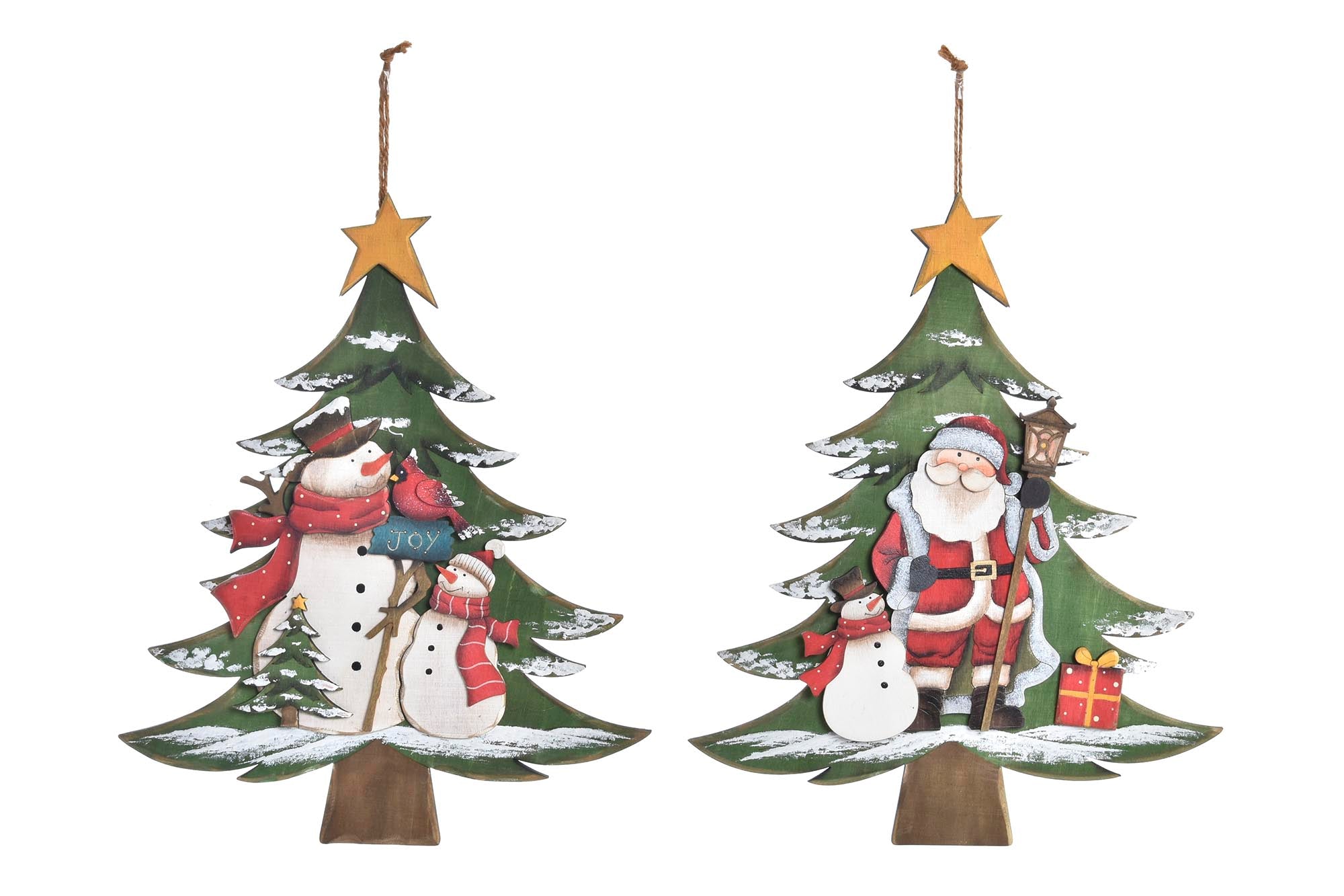 DECORACION COLGANTE MADERA 28,5X2X34,5 2 SURT. - Imagen 2