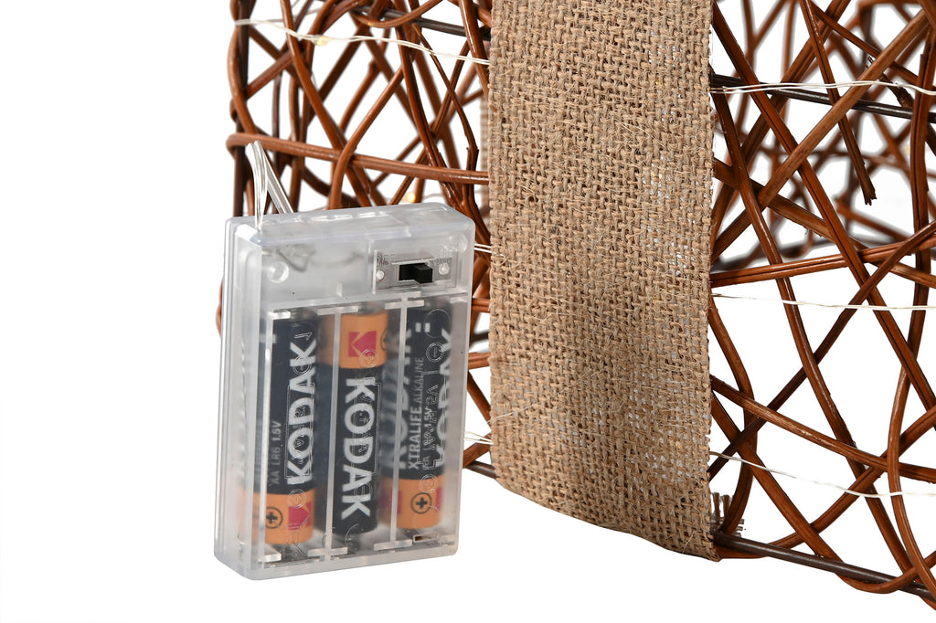 PACK DE 2 REGALO SET 3 LED RATAN 26X26X30 NATURAL