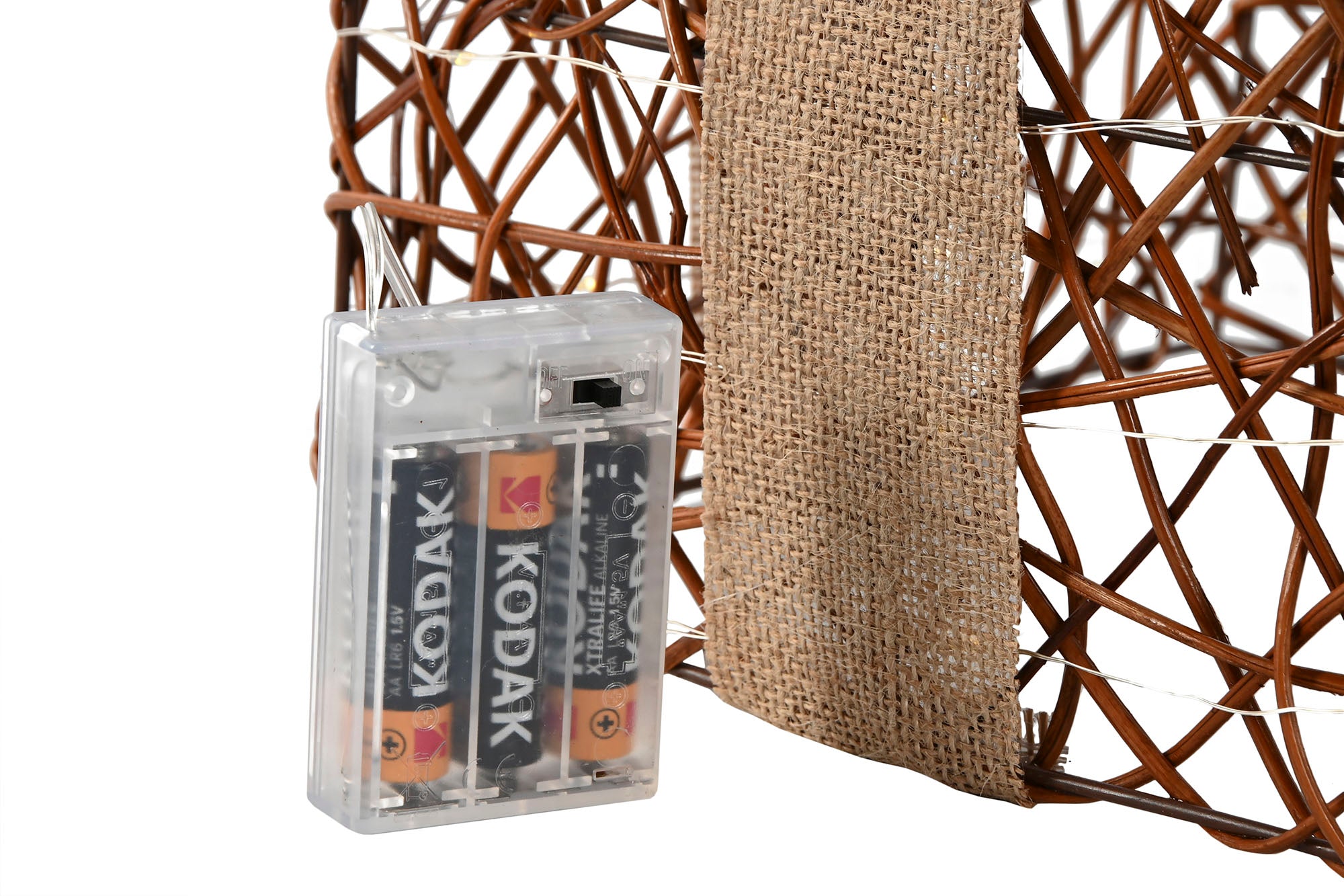 PACK DE 2 REGALO SET 3 LED RATAN 26X26X30 NATURAL