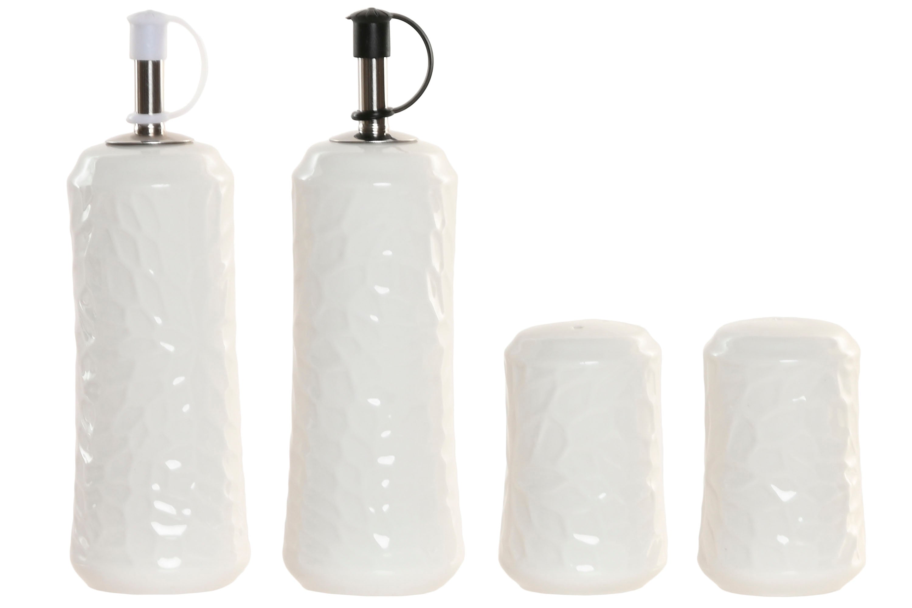 ACEITERA VINAGRERA SET 4 PORCELANA BAMBU 17X17X19