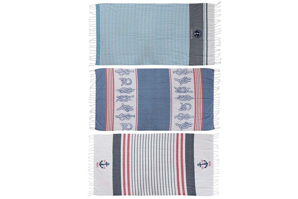 PACK DE 6 TOALLA ALGODON POLIESTER 90X170X1 3 SURT.